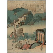 歌川国貞: Sekiya, from the series Genji Incense Pictures (Genji kô no zu) - ボストン美術館