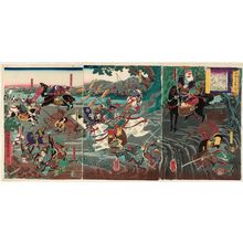 歌川芳虎: Scenes from the Great War between Kai and Echigo Provinces (Kôetsu ôgassen no uchi) - ボストン美術館