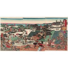 歌川芳虎: The Great Battle of Takadachi in Ôshû Province (Ôshû Takadachi ôgassen) - ボストン美術館