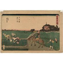 Utagawa Yoshitora: View of the Temple of Five Hundred Arhats (Gohyaku rakan no kei), from the series Famous Places in Edo, a New Selection (Shinsen Edo meisho) - Museum of Fine Arts