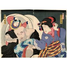 Utagawa Yoshitora: Actors Bandô Mitsugorô (R) and Nakamura Shikan (L) - Museum of Fine Arts