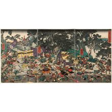Utagawa Yoshitora: A Great Battle from the Record of the Ônin War (Ôninki ôgassen) - Museum of Fine Arts