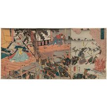 歌川芳虎: The Night Attack at Horikawa (Horikawa youchi no zu) - ボストン美術館