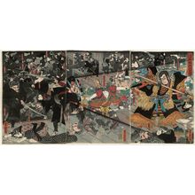 Utagawa Yoshitora: The Night Attack of Kumasaka (Kumasaka youchi no zu) - Museum of Fine Arts