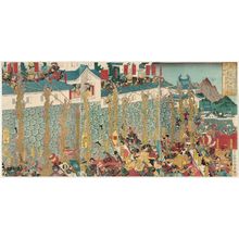 Utagawa Yoshitora: Siege of a Castle, Kusunoki Masashige - Museum of Fine Arts