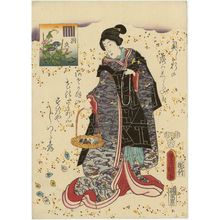 Estampe japonaise "Asagao, from an untitled series of Genji pictures" par Utagawa Kunisada, 歌川国貞 (Utagawa Kunisada I (Toyokuni III))