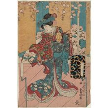 Japanese Print "Woman Dancing in a Private Performance" by Utagawa Kunisada, 歌川国貞 (Utagawa Kunisada I (Toyokuni III))