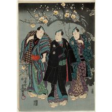 Utagawa Kunisada: Actors Bandô Hikosaburô IV, Sawamura Chôjûrô V, Seki Sanjûrô III - Museum of Fine Arts