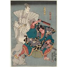 Utagawa Kunisada: Actors Iwai Kumesaburô III as Arajishi Otokonosuke and Matsumoto Kinshô I as Nikki Danjô - Museum of Fine Arts