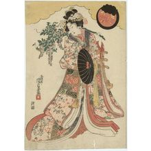 歌川国貞: Fuji musume, from the series Ôtsu-e Paintings in the Modern Style (Imayô Ôtsu-e) - ボストン美術館