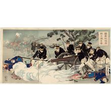 水野年方: The Fall of Fenghuangcheng: Putting the Enemy to Rout (Hôôjô kanraku tekihei kaisô zu) - ボストン美術館