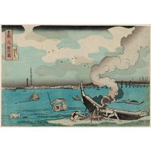 Utagawa Kuniyoshi: View of Mitsumata in the Eastern Capital (Tôto Mitsumata no zu), from a series View of...in the Eastern Capital (Tôto...no zu) - Museum of Fine Arts