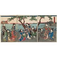 Utagawa Kunisada: View of Akashi Bay (Akashi no ura kei) - Museum of Fine Arts