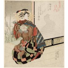 Utagawa Kunisada: Wind: A Courtesan, from the series Flowers and Birds, Wind and Moon (Kachô fûgetsu) - Museum of Fine Arts