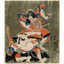 歌川国貞: Actors Ichikawa Danjûrô VII as Soga Gorô and Bandô Mitsugorô III as Kobayashi Asahina - ボストン美術館