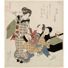 Utagawa Kunisada: Man and Woman, from the series Flowers and Birds, Wind and Moon (Kachô fûgetsu) - Museum of Fine Arts