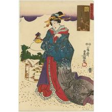 Utagawa Kunisada: New Year: Plum Blossoms, from the series Flowers of the Five Festivals (Gosetsu no hana zukushi) - Museum of Fine Arts