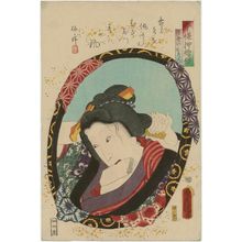 Utagawa Kunisada: Actor as Tagane no Oren, from the series Mirrors for Collage Pictures in the Modern Style (Imayô oshi-e kagami) - Museum of Fine Arts