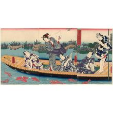Utagawa Kunisada: Actors Kawarazaki Gonjûrô I and Iwai Kumsaburô III - Museum of Fine Arts