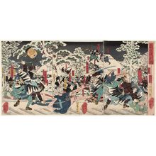 歌川芳艶: The Night Attack of the Faithful Samurai (Gishi youchi zu) - ボストン美術館