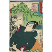 Toyohara Kunichika: Sakanoshita: Actor as Kanô Motonobu, from the series The Tôkaidô Road: One Look Worth a Thousand Ryô (Tôkaidô hitome senryô) - Museum of Fine Arts