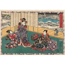 Utagawa Kunisada: No. 24 from the series Magic Lantern Slides of That Romantic Purple Figure (Sono sugata yukari no utsushi-e) - Museum of Fine Arts