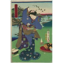 豊原国周: Noda, from the series Six Jewel-like Faces of Modern Times (Tôsei mu tamagao), pun on Six Jewel Rivers (Mu Tamagawa) - ボストン美術館