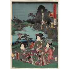 Utagawa Kunisada, 歌川国貞 (Utagawa Kunisada I (Toyokuni III))による浮世絵「The Second Month (Kisaragi), from the series Genji in the Twelve Months (Genji jûnikagetsu no uchi)」