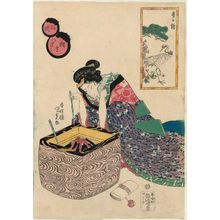 Utagawa Kunisada: Pine Tree and Crane (Matsu ni tsuru), from the series Collection of Fashionable Pairings (Fûryû aioi zukushi) - Museum of Fine Arts