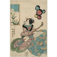 Utagawa Kunisada: Butterfly and Canola Flower (Na no hana ni chô), from the series Fûryû aioi zukushi (Collection of Fashionable Pairings) - Museum of Fine Arts