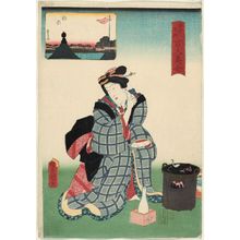 歌川国貞: Komagata, from the series One Hundred Beautiful Women at Famous Places in Edo (Edo meisho hyakunin bijo) - ボストン美術館