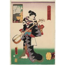 Utagawa Kunisada: Yoshitoku Inari Shrine, from the series One Hundred Beautiful Women at Famous Places in Edo (Edo meisho hyakunin bijo) - Museum of Fine Arts