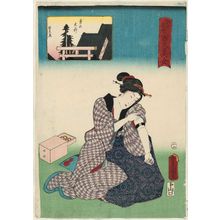 Utagawa Kunisada: Dairoku Tenjin, from the series One Hundred Beautiful Women at Famous Places in Edo (Edo meisho hyakunin bijo) - Museum of Fine Arts