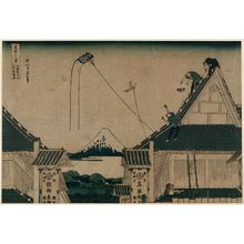 葛飾北斎: The Mitsui Shop at Suruga-chô in Edo (Edo Suruga-chô Mitsui-mise ryakuzu), from the series Thirty-six Views of Mount Fuji (Fugaku sanjûrokkei) - ボストン美術館