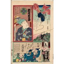 Utagawa Kunisada: Mikawadai: Actor Ichikawa Ichizô, from the series Flowers of Edo and Views of Famous Places (Edo no hana meishô-e) - Museum of Fine Arts
