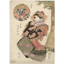 Utagawa Kunisada, 歌川国貞 (Utagawa Kunisada I (Toyokuni III))による浮世絵「The First Month (Shôgatsu), from the series Annual Events in the Yoshiwara (Yoshiwara nenjû gyôji)」