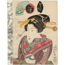 歌川国貞: Edo Geisha, from the series Contest of Present-day Beauties (Tôsei bijin awase) - ボストン美術館