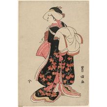 歌川豊国: Actor Segawa Kikunojô III as a Woman Holding a Baby - ボストン美術館