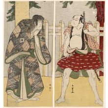 Katsukawa Shun'ei: Actors Sakata Hangorô III (R) and Ichikawa Komazô III (L) - Museum of Fine Arts