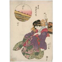 Utagawa Kunisada, 歌川国貞 (Utagawa Kunisada I (Toyokuni III))による浮世絵「The Fourth Month: Bamboo Blinds (Shigatsu, ao sudare), from the series Annual Events in the Yoshiwara (Yoshiwara nenjû gyôji)」