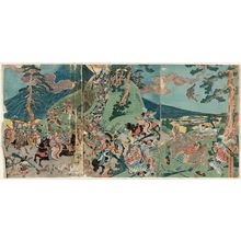 歌川貞秀: Yoritomo's Hunt at the Foot of Mount Fuji - ボストン美術館