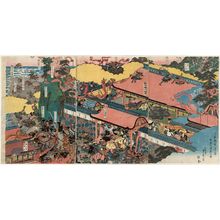 Japanese Print "Ichinotani..." by Utagawa Sadahide, 歌川貞秀 (Utagawa Sadahide)