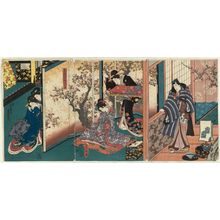 Utagawa Kunisada, 歌川国貞 (Utagawa Kunisada I (Toyokuni III))による浮世絵「Spring Morning (Haru no ashita)」