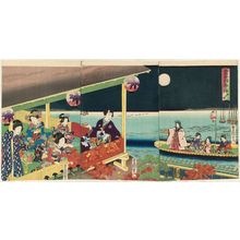 Utagawa Kunisada: Fall Section (Aki no bu), from the series Modern Views of the Four Seasons (Tôsei shiki no nagame) - Museum of Fine Arts