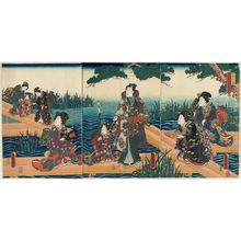 Japanischer Druck "Shiki no uchi, haru" von Utagawa Kunisada, 歌川国貞 (Utagawa Kunisada I (Toyokuni III))