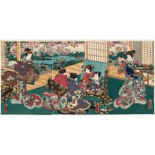 日本版画 "Genji-e" 由 Utagawa Kunisada, 歌川国貞 (Utagawa Kunisada I (Toyokuni III)) 创作