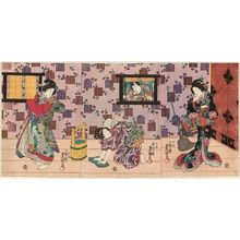 日本版画 "Genji-e" 由 Utagawa Kunisada, 歌川国貞 (Utagawa Kunisada I (Toyokuni III)) 创作