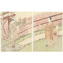 Suzuki Harunobu: Parody of the Yûgao Chapter of the Tale of Genji - Museum of Fine Arts