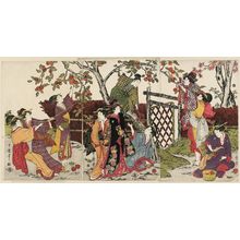 Kitagawa Utamaro: Picking Persimmons (Kaki-mogi) - Museum of Fine Arts