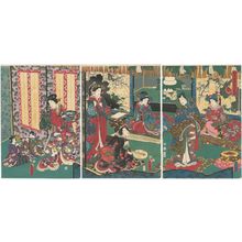 Utagawa Kunisada: The First Month (Mutsuki), from the series Twelve Months of Contemporary Genji (Jisei Genji jûnikagetsu no uchi) - Museum of Fine Arts